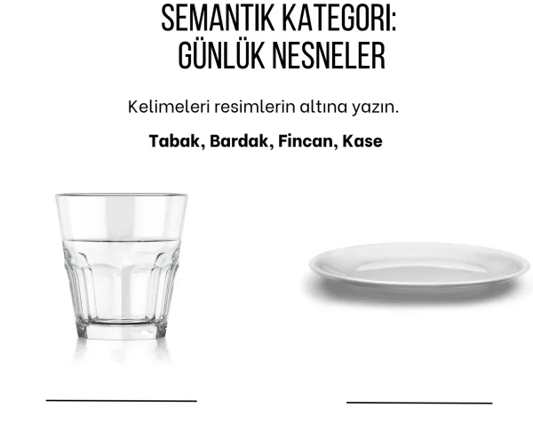 GÜNLÜK NESNELER ( KELİME-RESİM EŞLEŞTİRME)