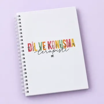 Dil ve Konuşma Terapisti Tasarımlı A5 Spiralli Defter