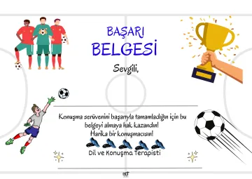 FUTBOLCU BAŞARI BELGESİ