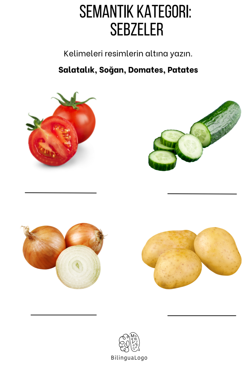 SEBZELER (KELİME -RESİM EŞLEŞTİRME)