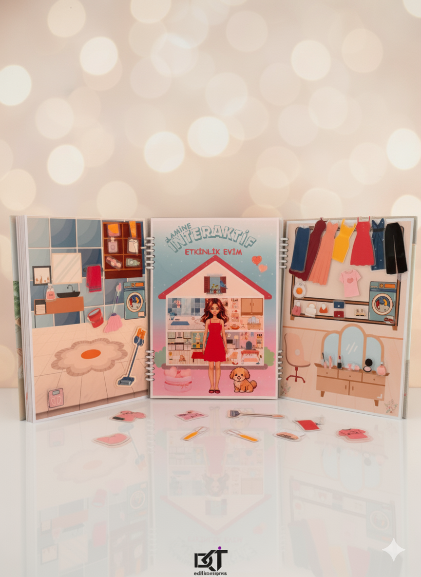 İNTERAKTİF ETKİNLİK EVİM KİTABI- LAMİNE CIRT CIRTLI -